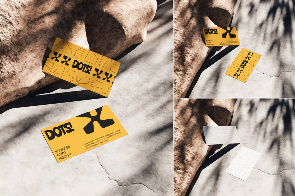 简约商务名片样机模版 Business Card Mockup