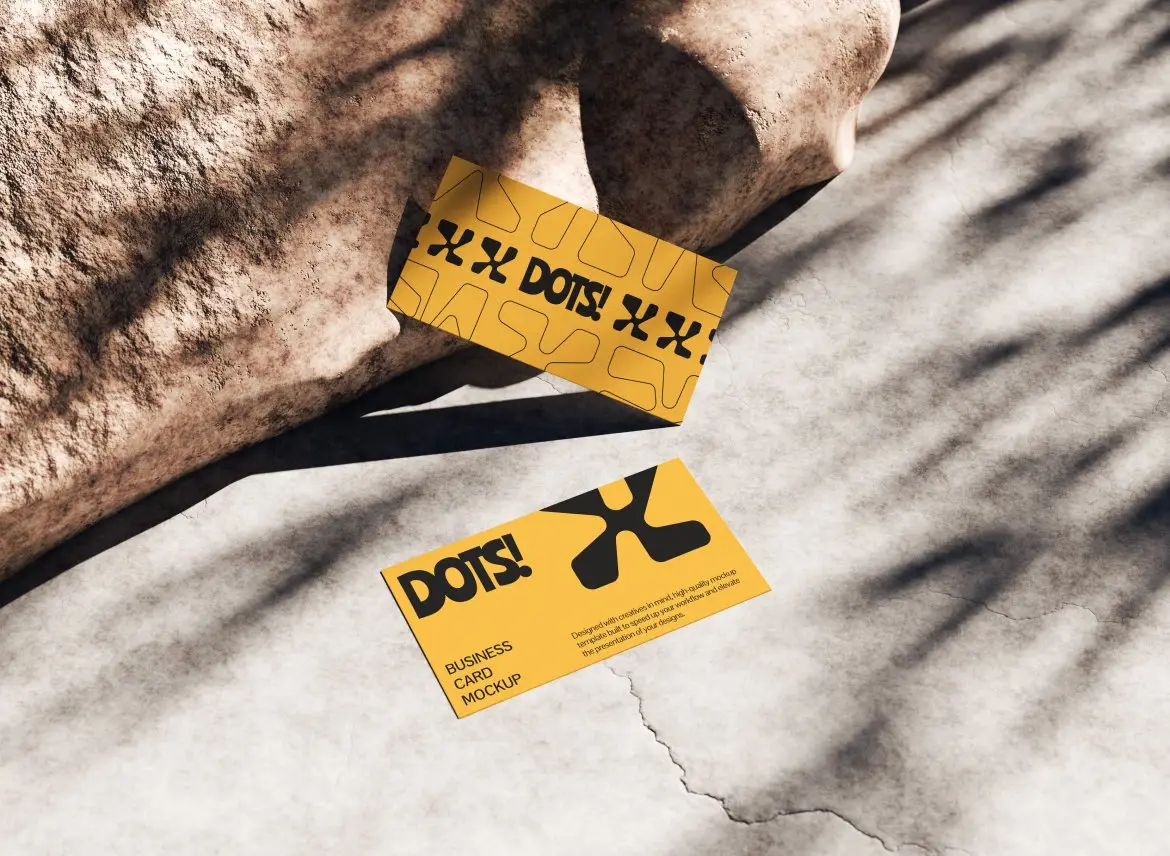 简约商务名片样机模版 Business Card Mockup