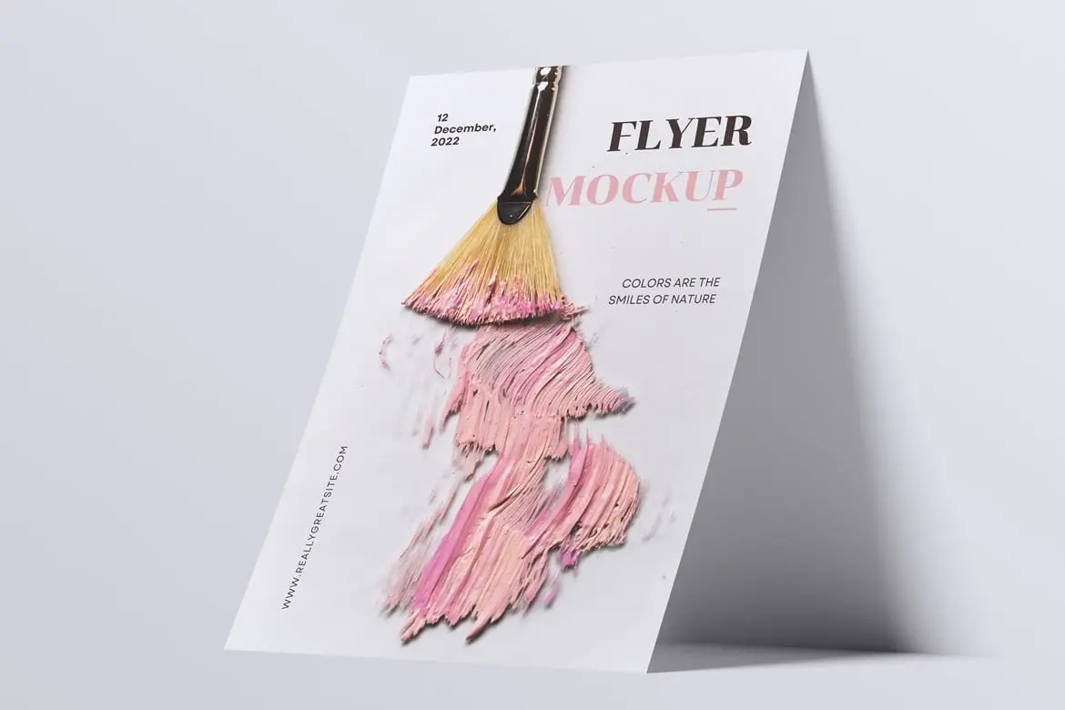 A5尺寸传单广告页设计样机 Flyer Mockup