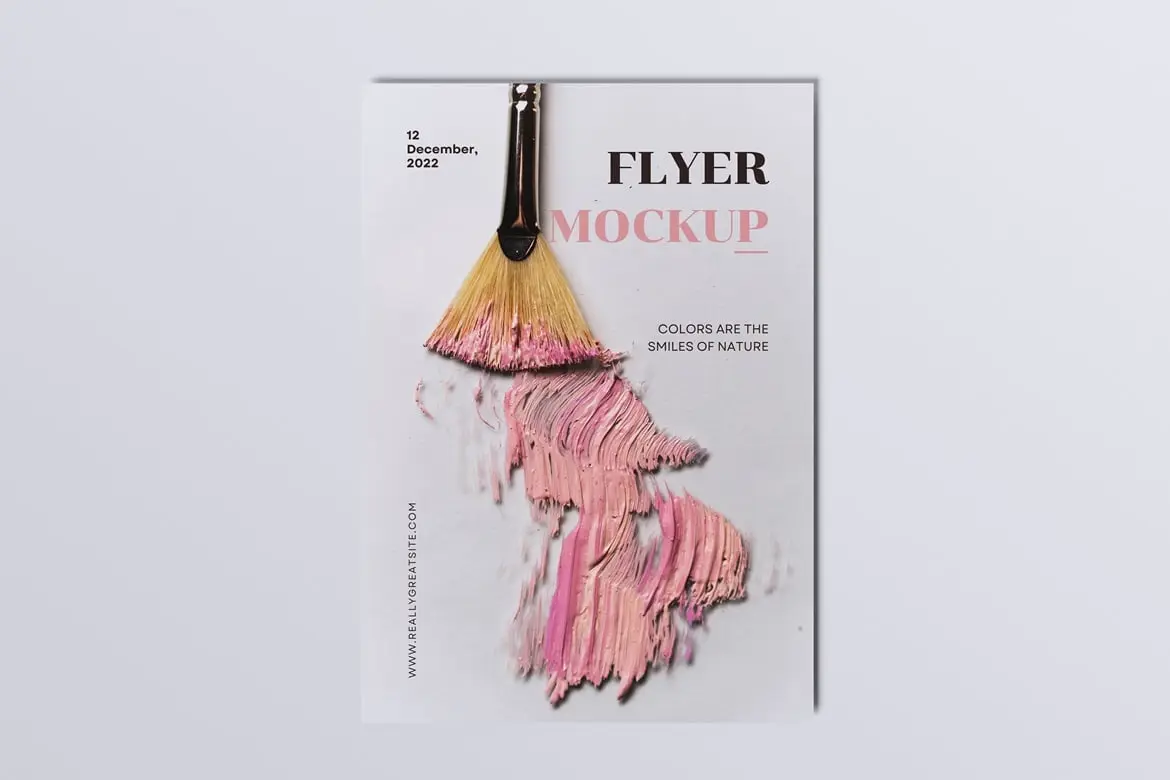 A5尺寸传单广告页设计样机 Flyer Mockup