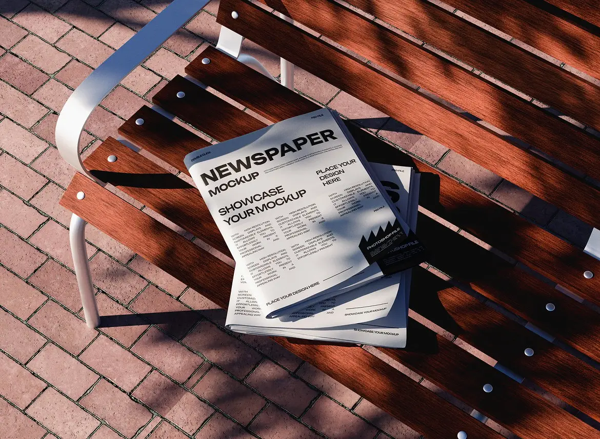 报纸版面印刷设计展示样机 Newspaper Mockup