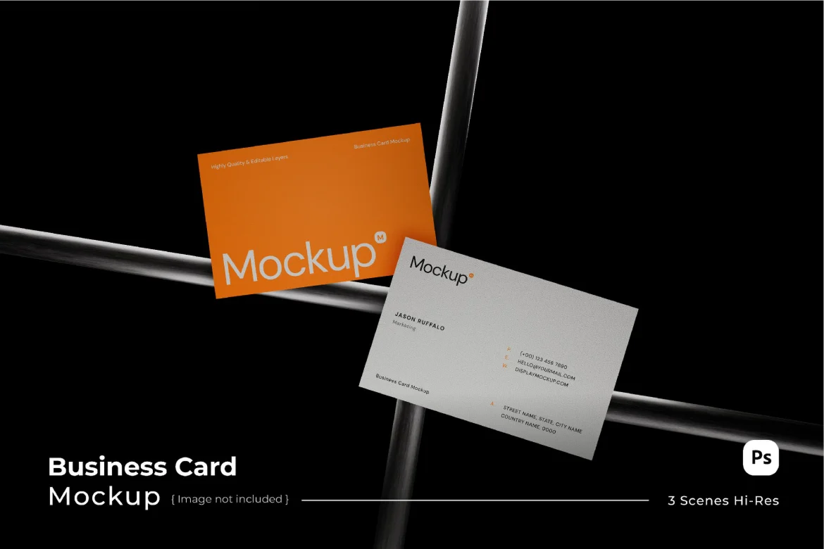 品牌商务名片设计展示样机 Business Card Mockup