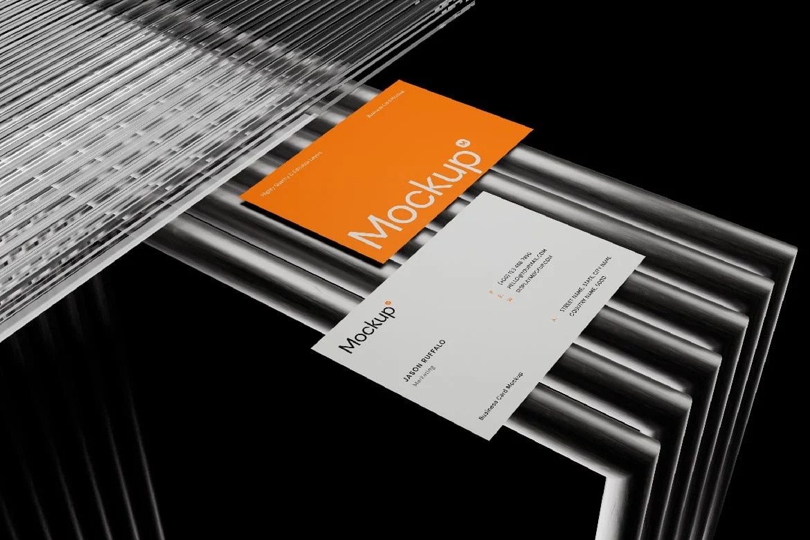 %title插图%num 品牌商务名片设计展示样机 Business Card Mockup