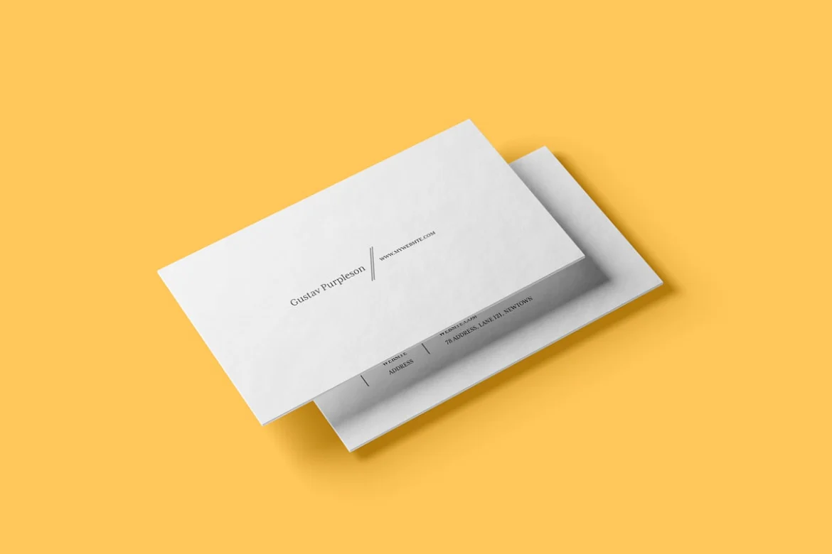 简约商务名片设计展示样机 Business Card Mockup