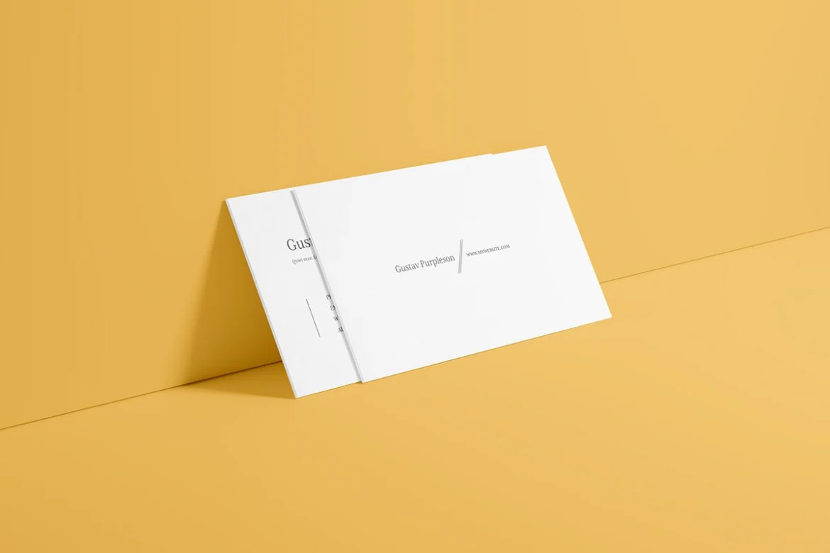 简约商务名片设计展示样机 Business Card Mockup