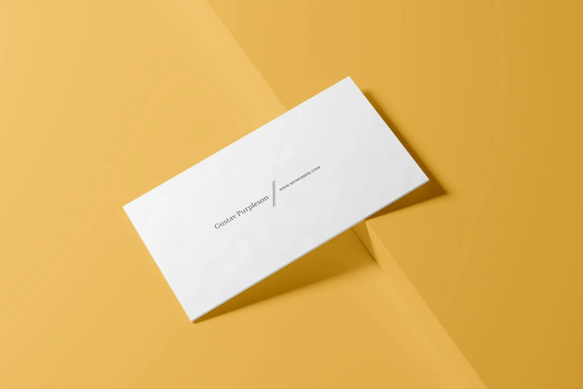 简约商务名片设计展示样机 Business Card Mockup