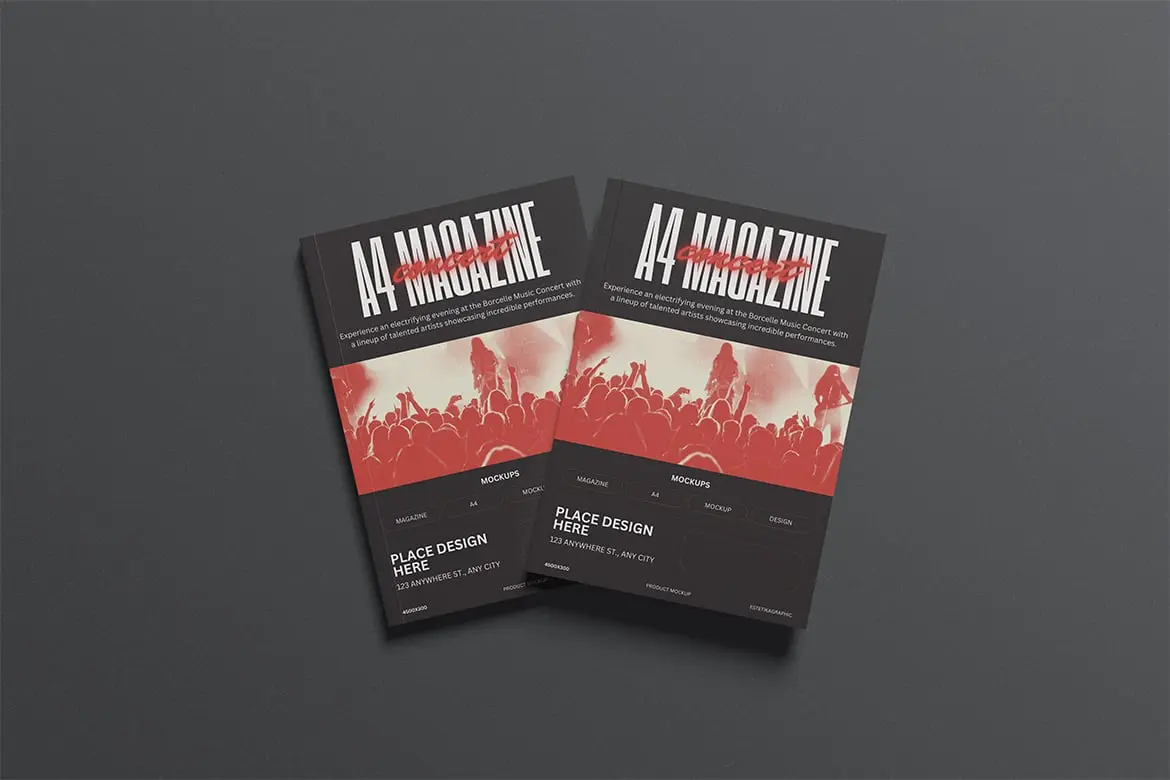 A4杂志期刊封面内页样机 A4 Magazine Mockup