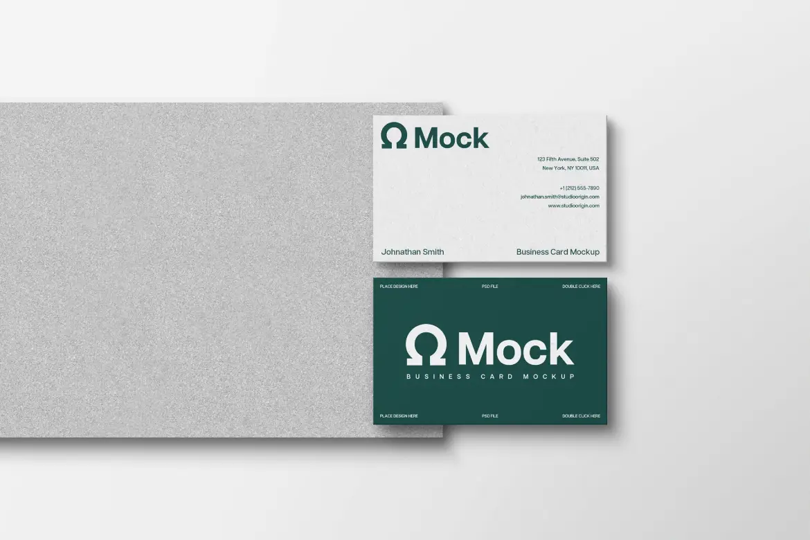 精致品牌身份名片质感样机 Refined Identity Business Card Mockup