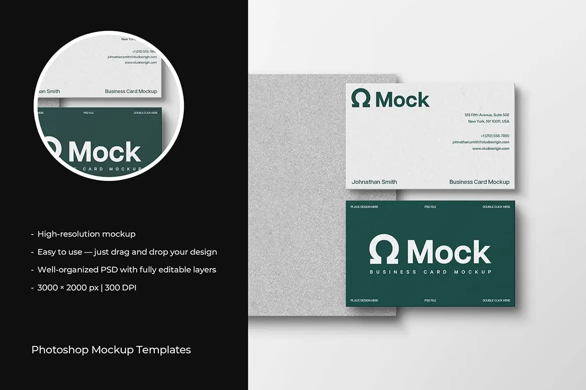 精致品牌身份名片质感样机 Refined Identity Business Card Mockup