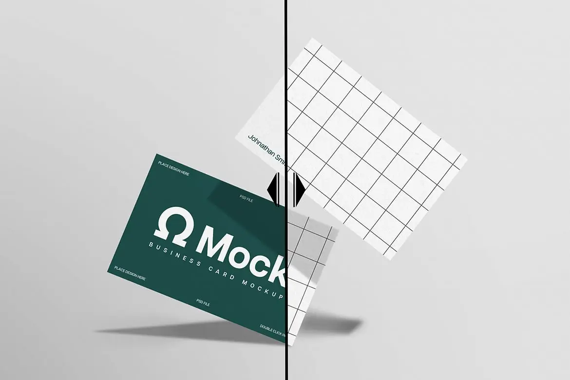 精致品牌身份名片质感样机 Refined Identity Business Card Mockup