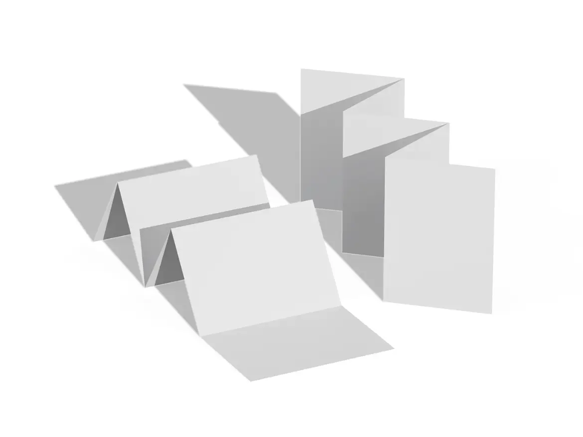 %title插图%num 商务纸质三折页手册展示样机 Business Paper Trifold Mockup