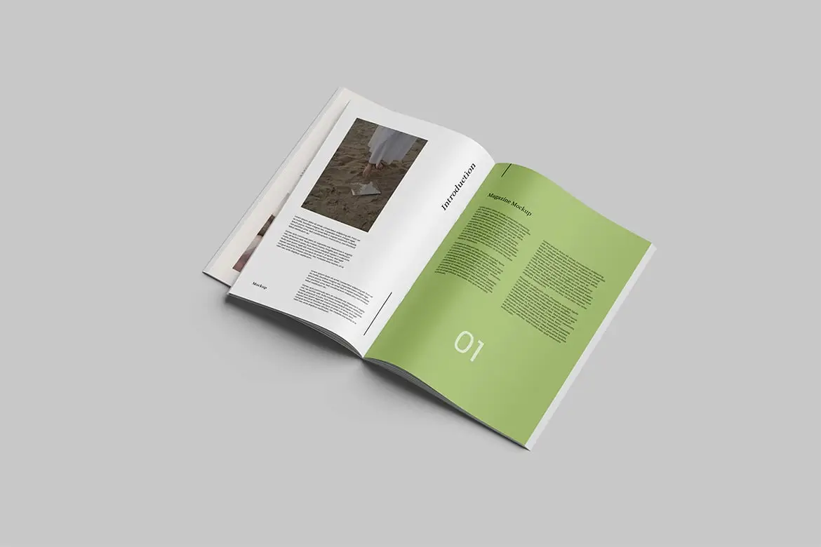 A4时尚杂志高级感版面样机 A4 Magazine Mockup