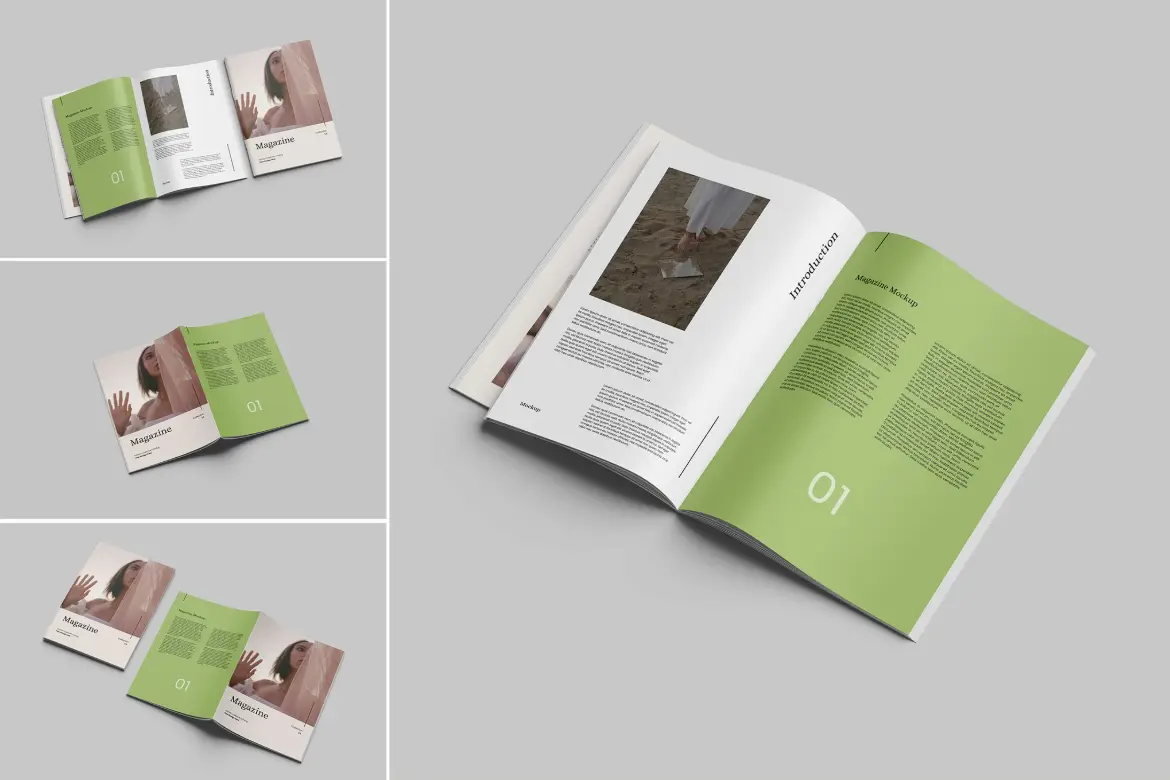 A4时尚杂志高级感版面样机 A4 Magazine Mockup