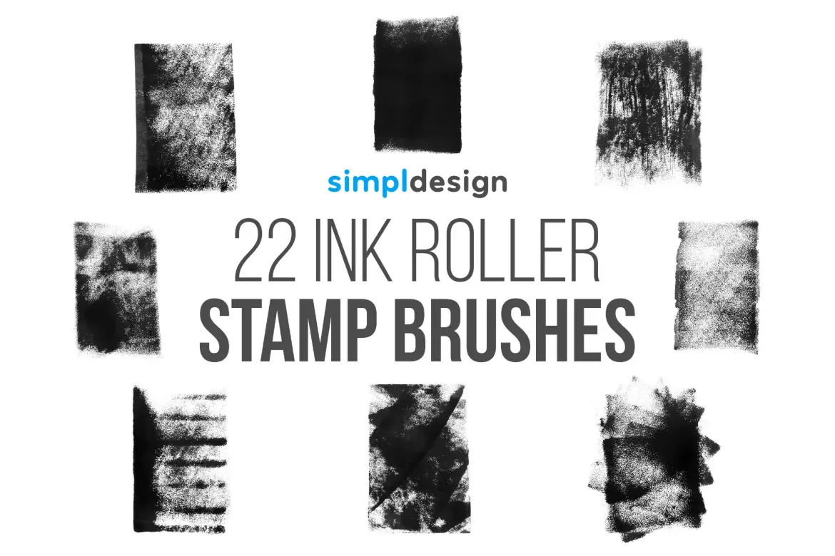 22 张印章墨辊 Photoshop 画笔