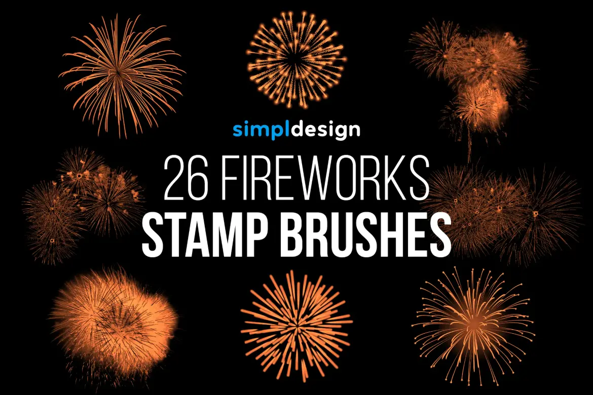 26 枚 Stamp 烟花 Photoshop 画笔