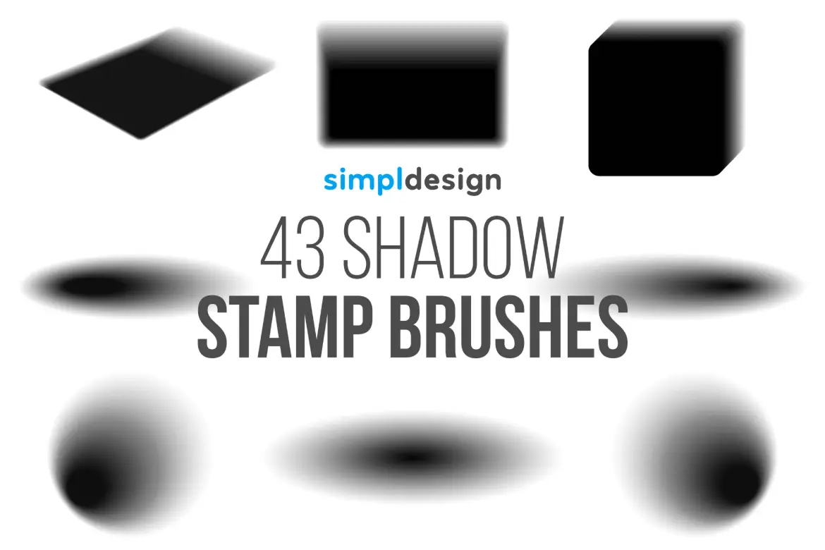 43 个印章阴影 Photoshop 画笔