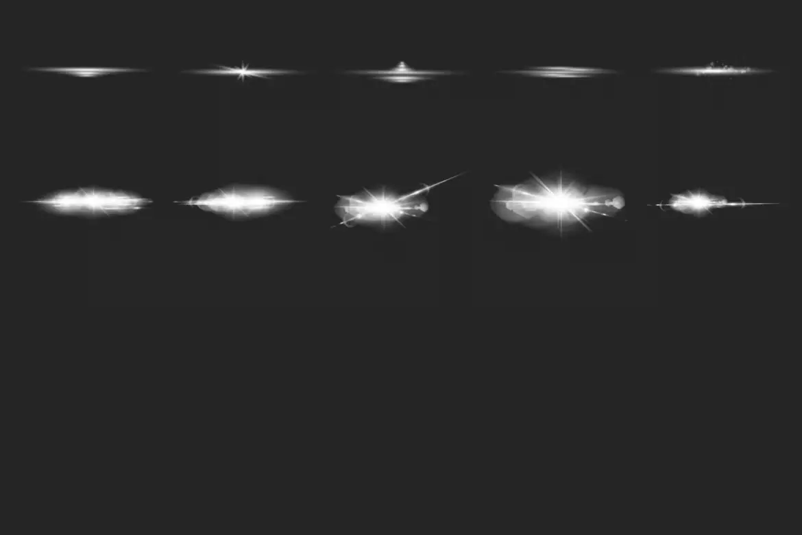 30 支邮票镜头光晕 Photoshop 画笔