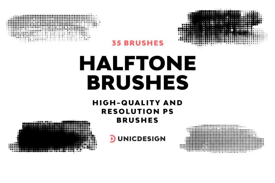 35 支半色调 Photoshop 画笔