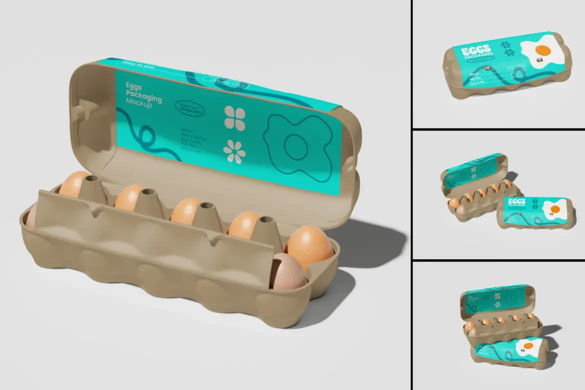 蛋类包装展示样机模版