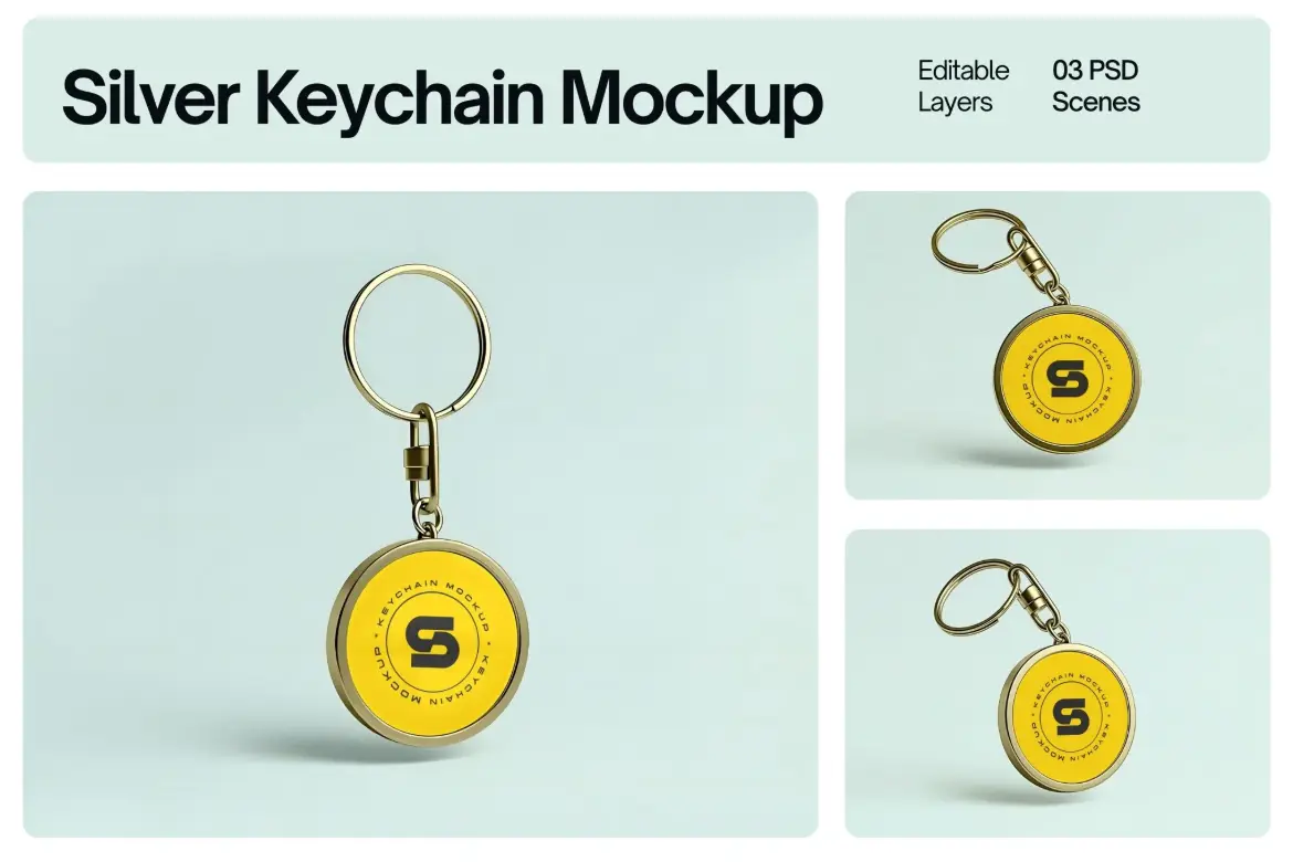 金属钥匙扣品牌展示模板套装