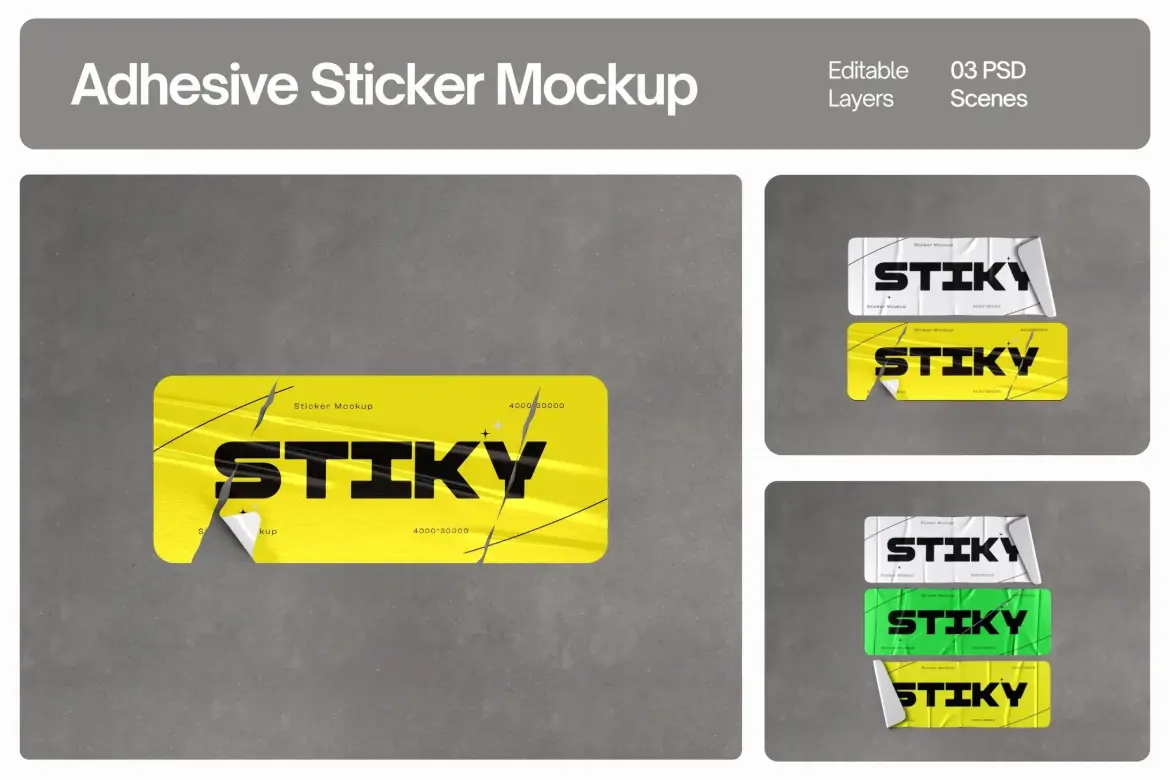 贴纸品牌视觉设计模板集合