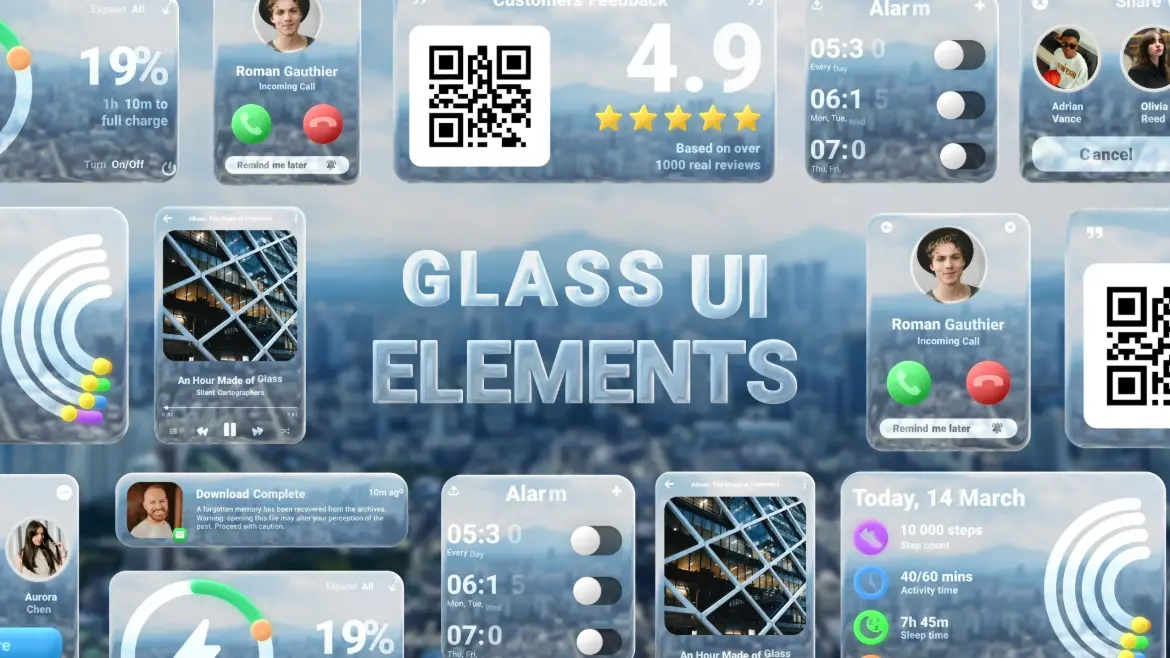 液体玻璃元件包FCPX视频模板