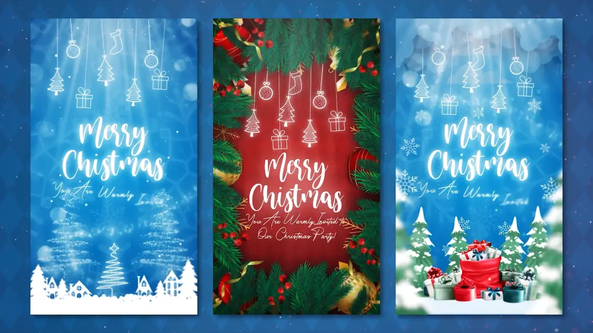 圣诞节Instagram快拍AE模板