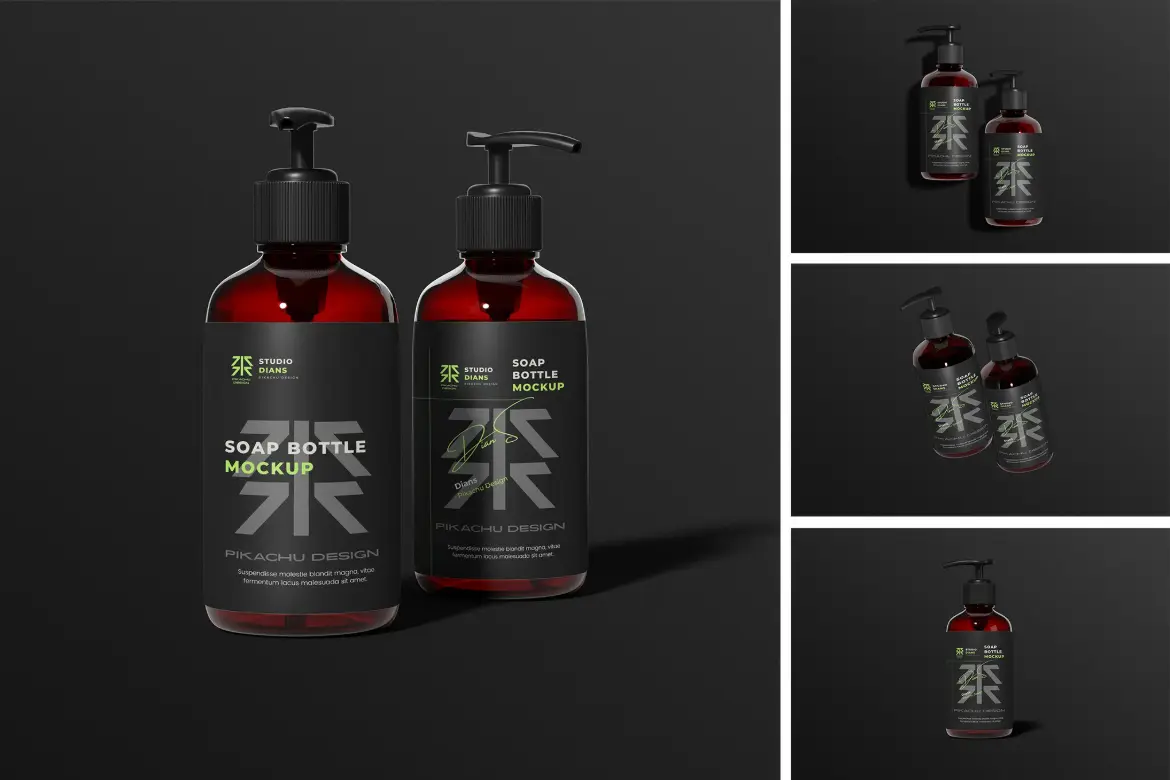 高品质肥皂瓶模型