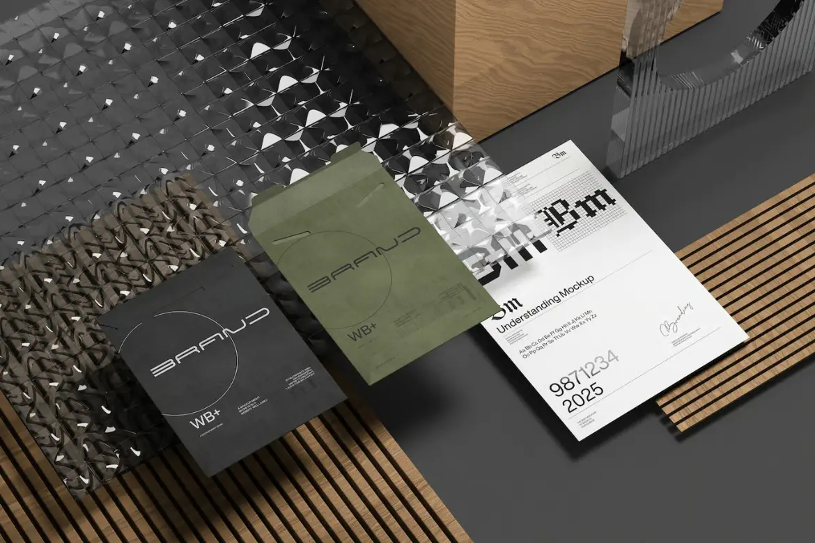 信封和信头品牌模型套装