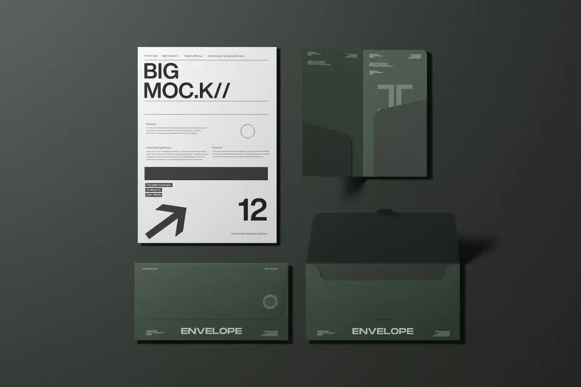 信头和信封文具 模型套装