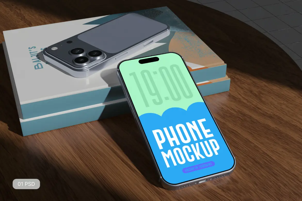 电话在书堆模型