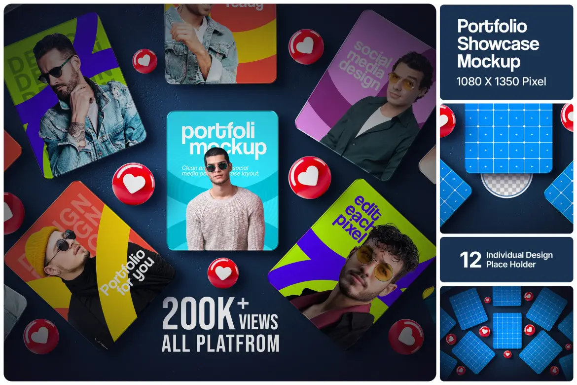 作品集展示样板社交媒体模板