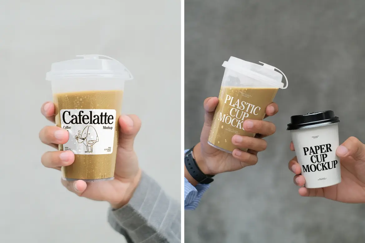 逼真的咖啡杯模型