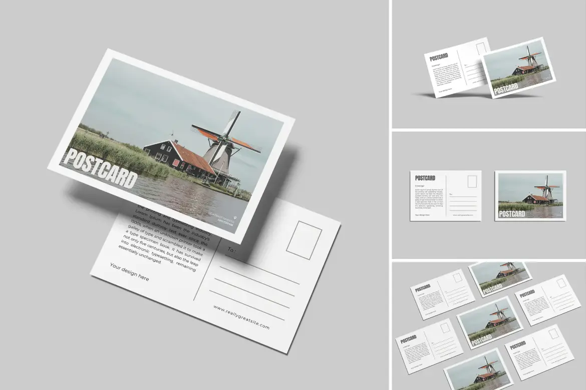 高质量明信片模型