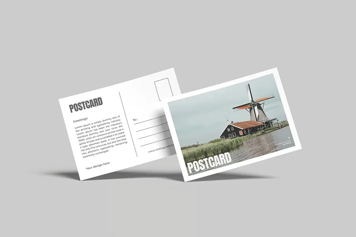 高质量明信片模型