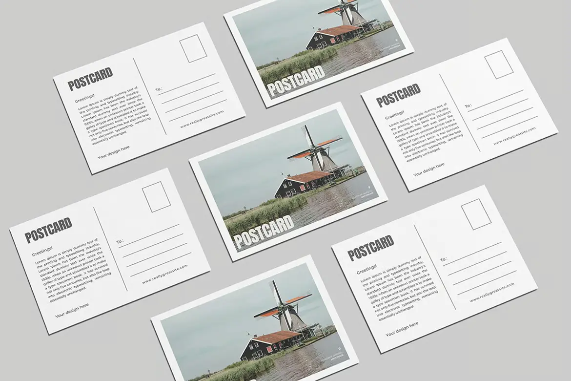 高质量明信片模型