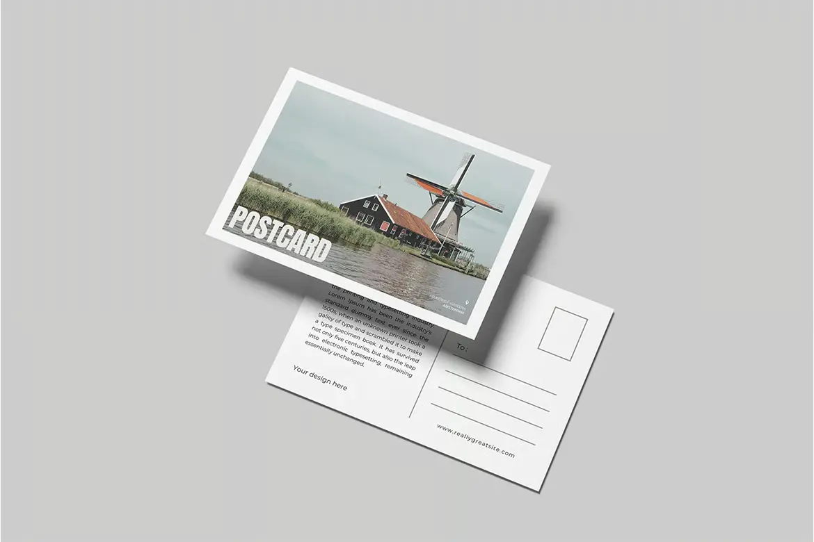 高质量明信片模型