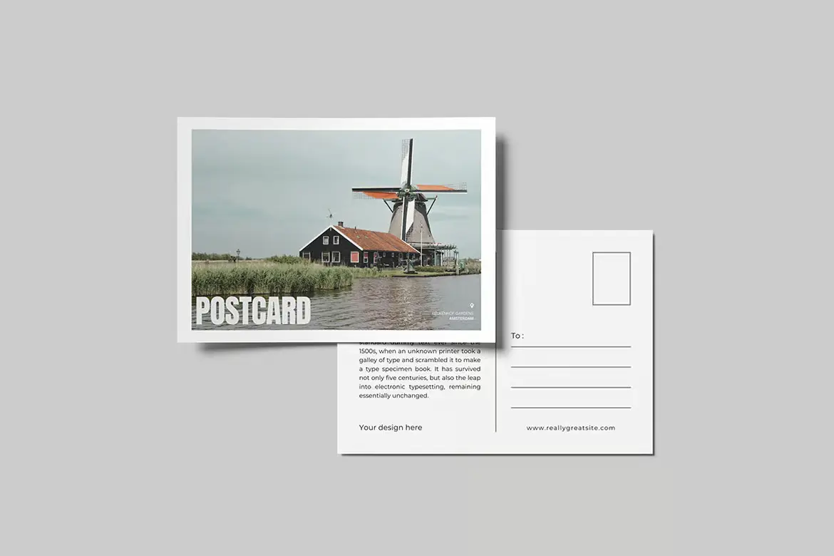 高质量明信片模型