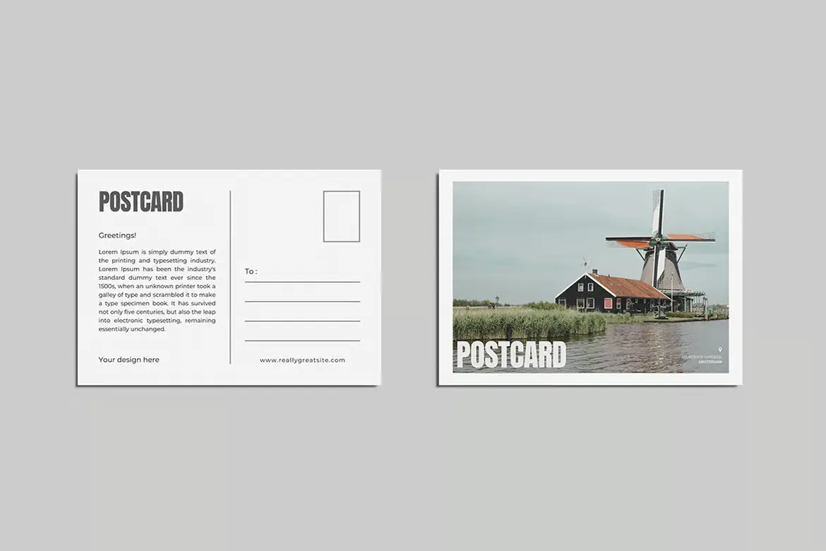 高质量明信片模型