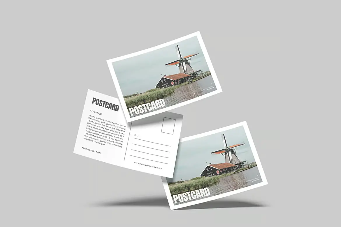 高质量明信片模型