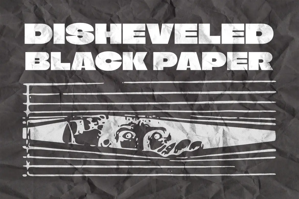 凌乱的黑色纸张质地