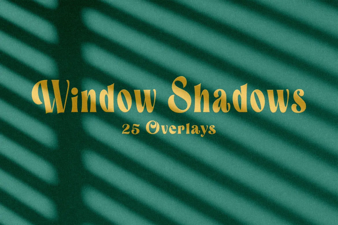 25个窗影阳光百叶窗遮阳叠加层纹理