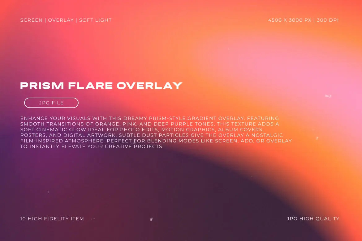 10款棱镜耀斑叠加纹理