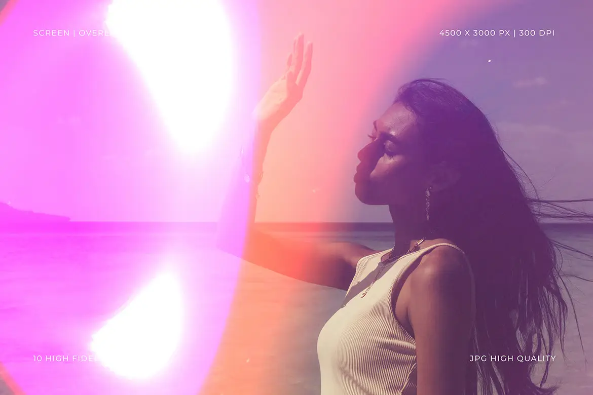 10款棱镜耀斑叠加纹理