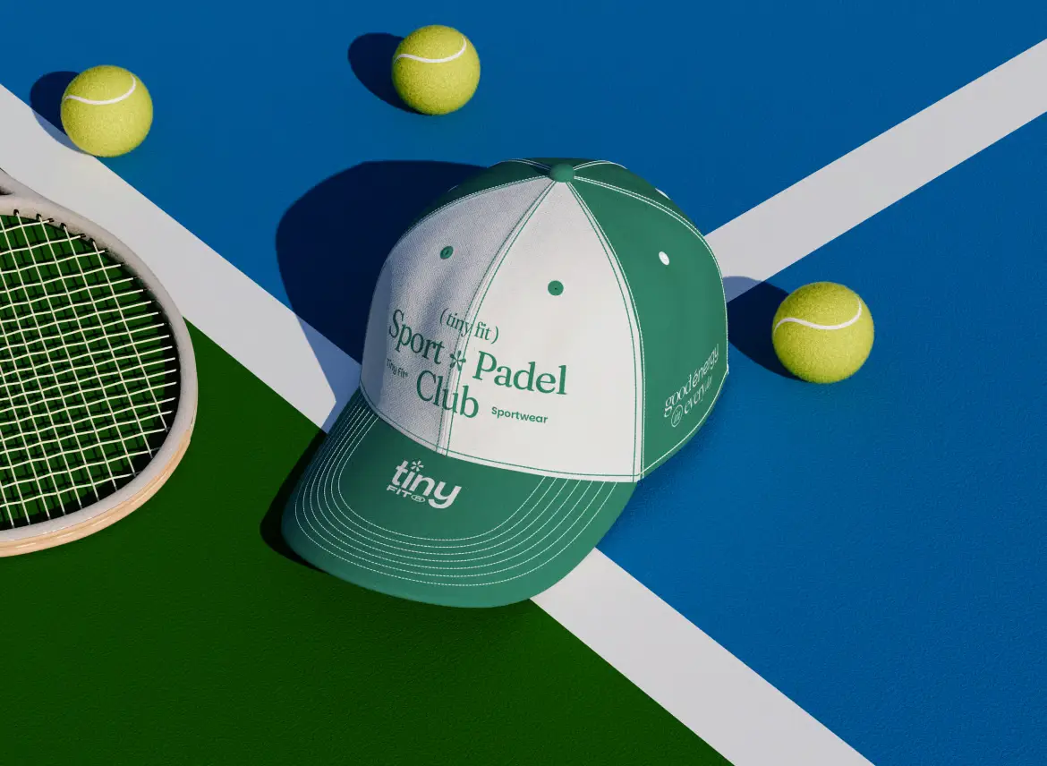 球场上的棒球帽模型