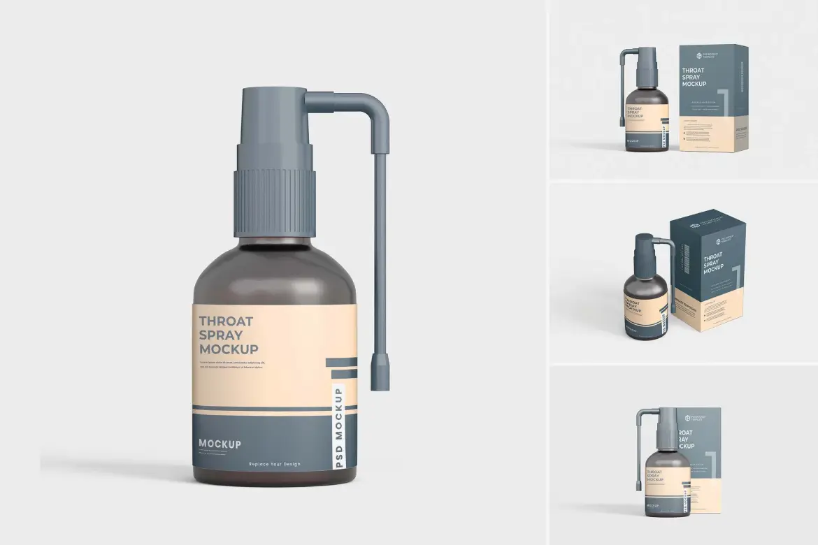 喉咙喷雾瓶模型