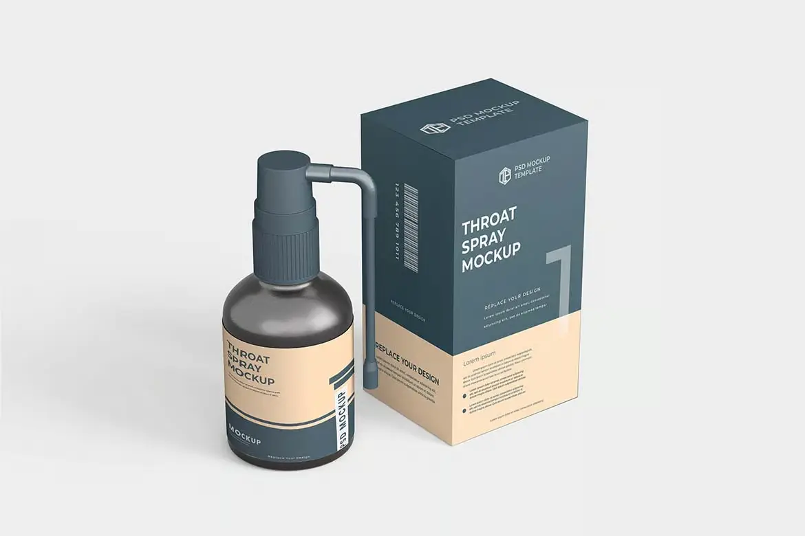 喉咙喷雾瓶模型