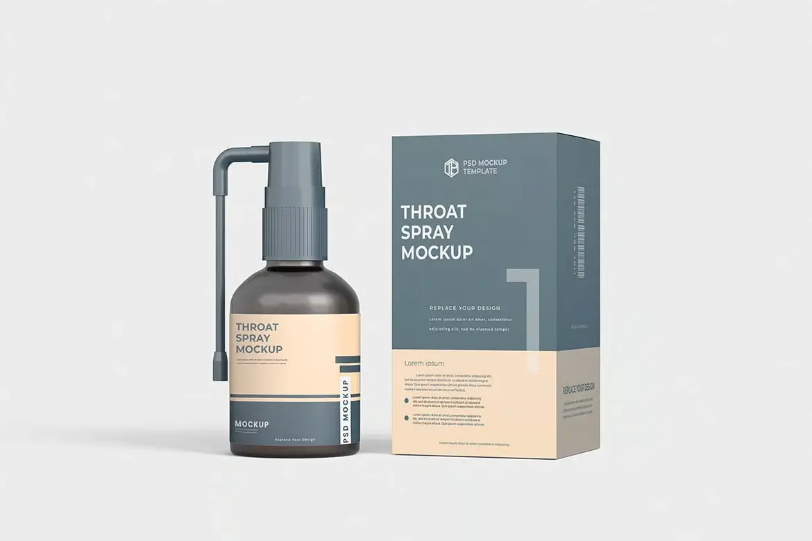 喉咙喷雾瓶模型