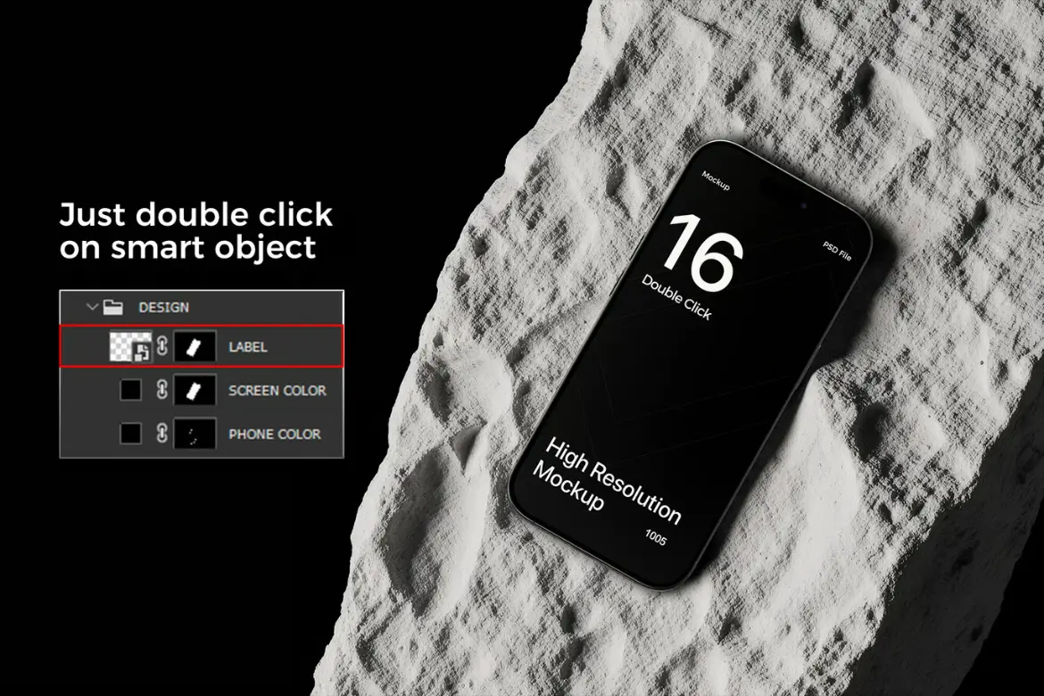 %title插图%num iPhone 16 Pro Max 岩石模型