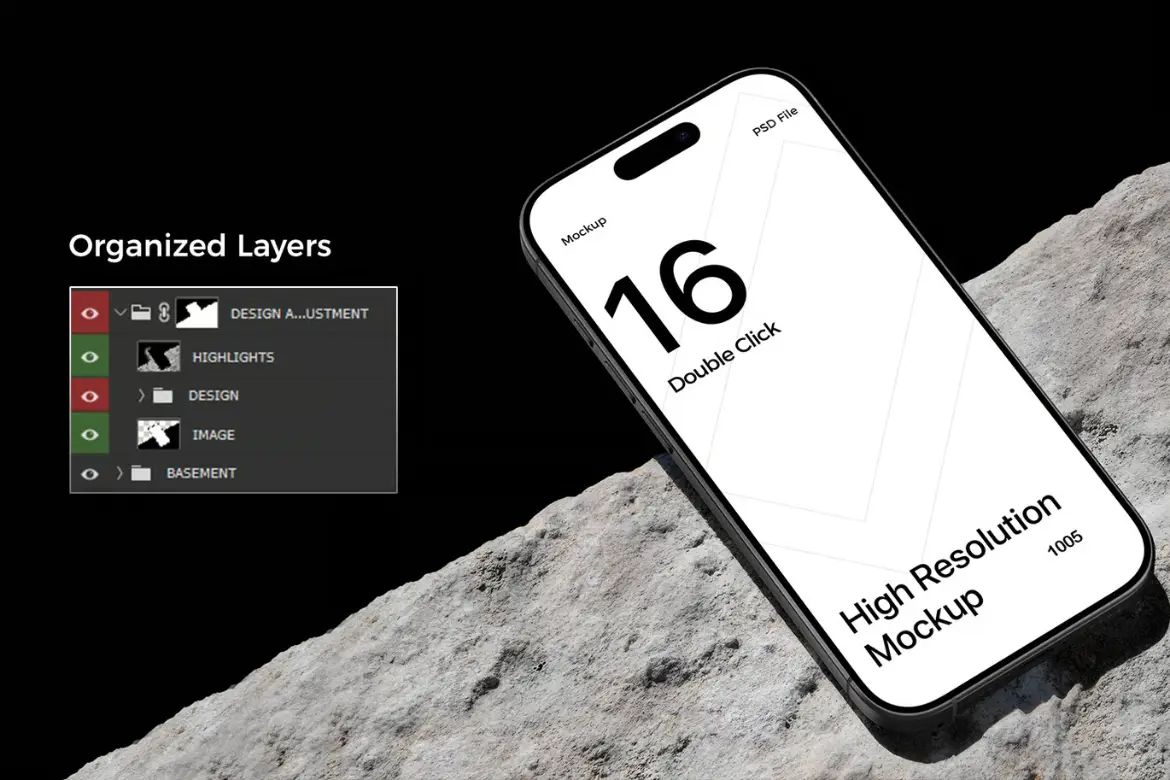 iPhone 16 Pro Max 岩石模型
